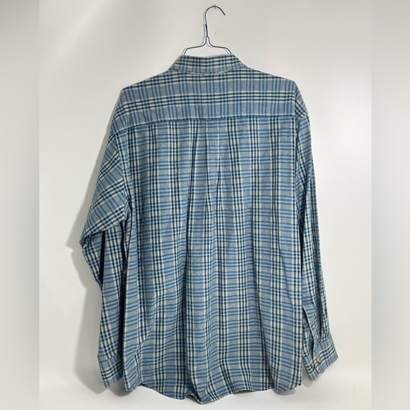 Timberland Men's Button Down Flannel Shirt Size XL Blue Grey - Picture 4 of 6